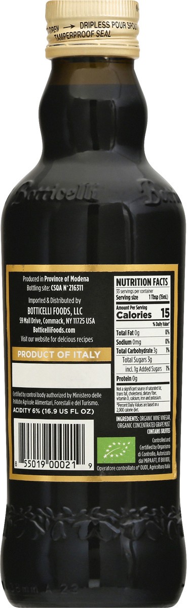 slide 6 of 9, Botticelli Organic of Modena Balsamic Balsamic Vinegar of Modena 16.9 oz, 16.9 fl oz