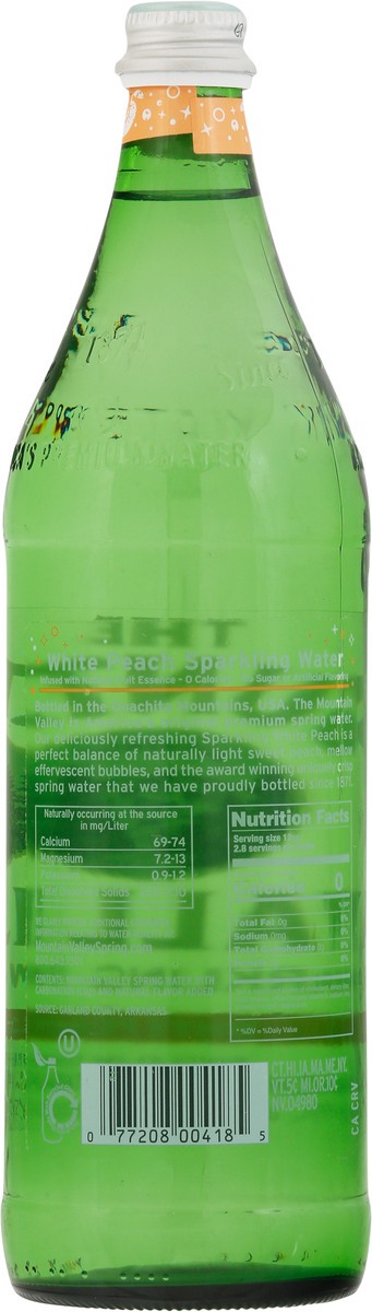 slide 3 of 9, Mountain Valley White Peach Sparkling Water - 33.8 oz, 33.8 oz