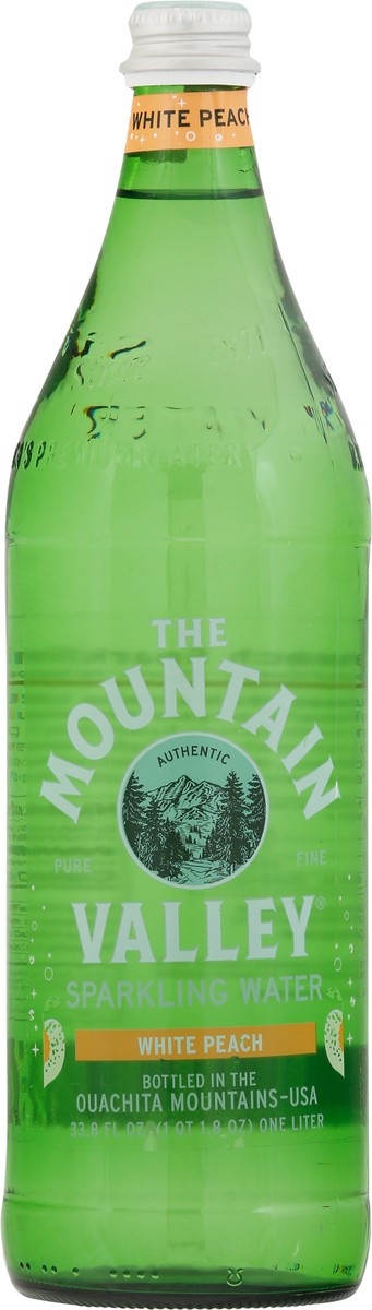 slide 4 of 9, Mountain Valley White Peach Sparkling Water - 33.8 oz, 33.8 oz