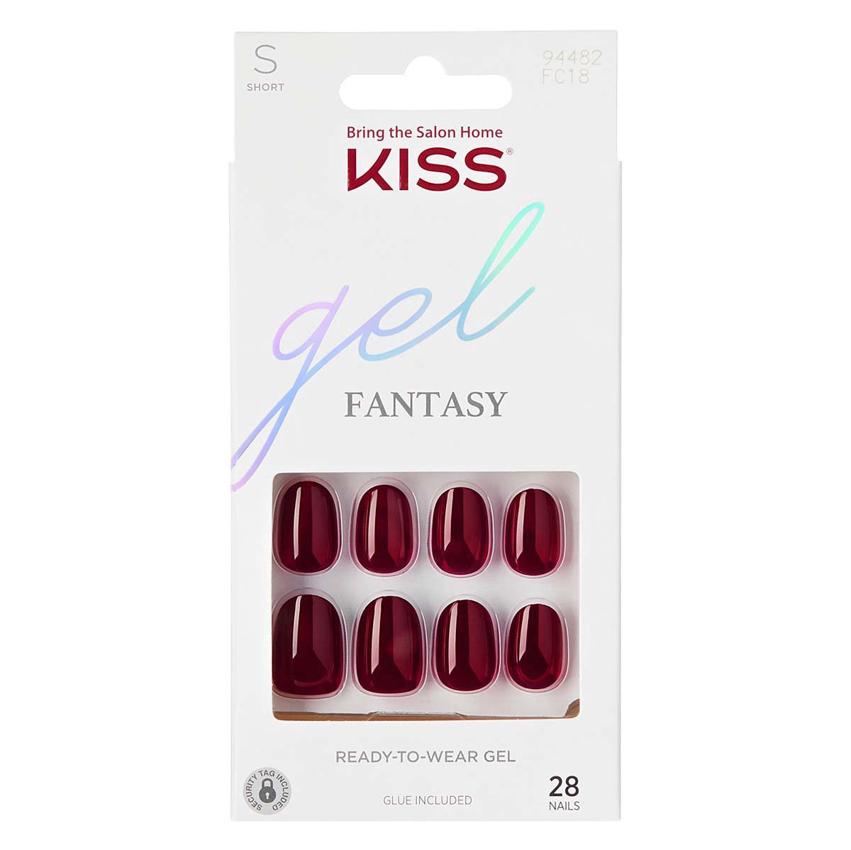slide 1 of 1, KISS Gel Fantasy Short Nails - One Call, 28 ct
