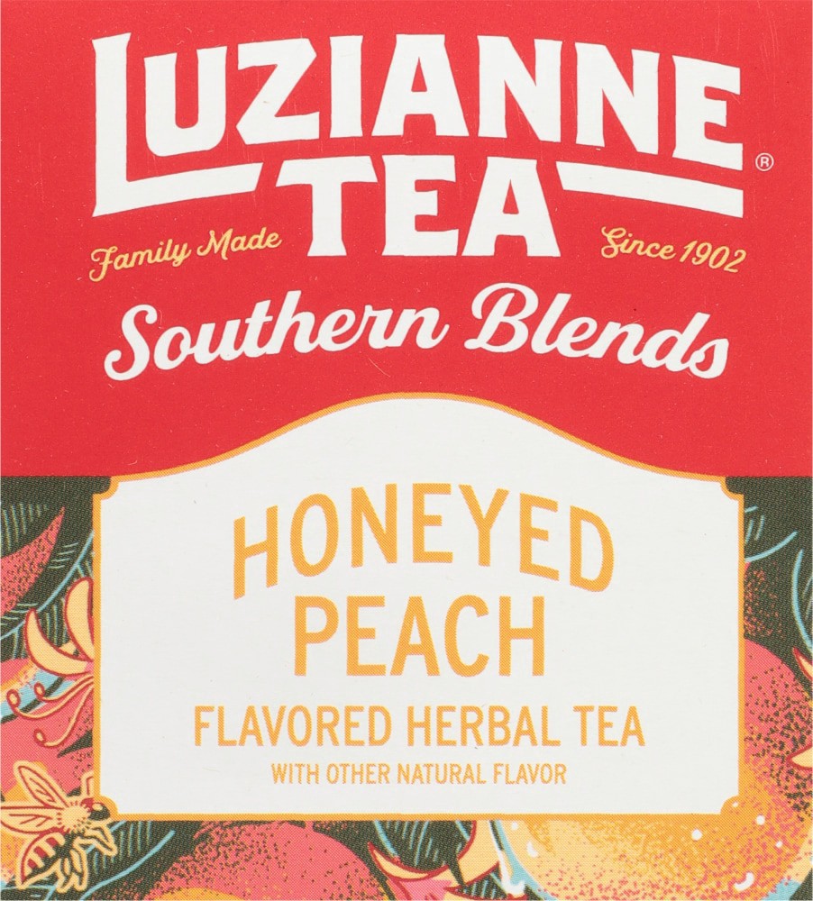 slide 3 of 5, Luzianne Southern Blends Honeyed Peach Herbal Tea 18 Bags, 18 ct