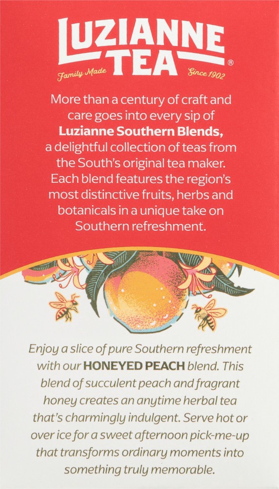 slide 2 of 5, Luzianne Southern Blends Honeyed Peach Herbal Tea 18 Bags, 18 ct