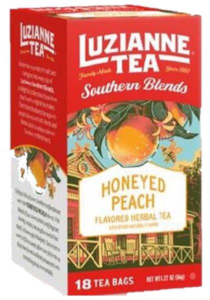slide 1 of 5, Luzianne Southern Blends Honeyed Peach Herbal Tea 18 Bags, 18 ct