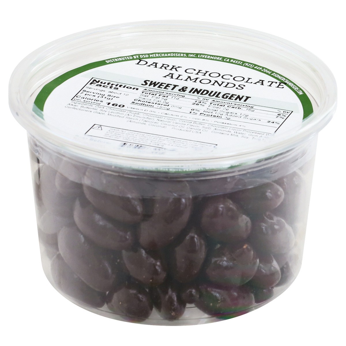 slide 4 of 13, DSD Merchandisers Dark Chocolate Almonds 11 oz, 11 oz
