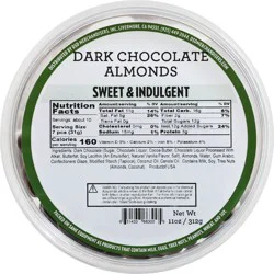 DSD Merchandisers Dark Chocolate Almonds 11 oz