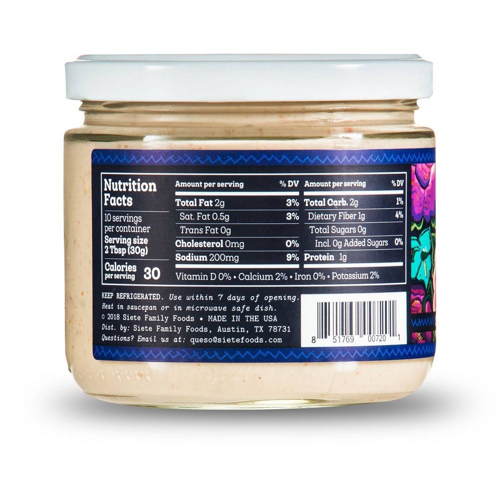Siete Cashew Queso Spicy Blanco 10.8 oz Shipt