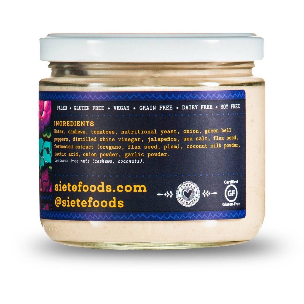 Siete Cashew Queso Spicy Blanco 10.8 oz Shipt