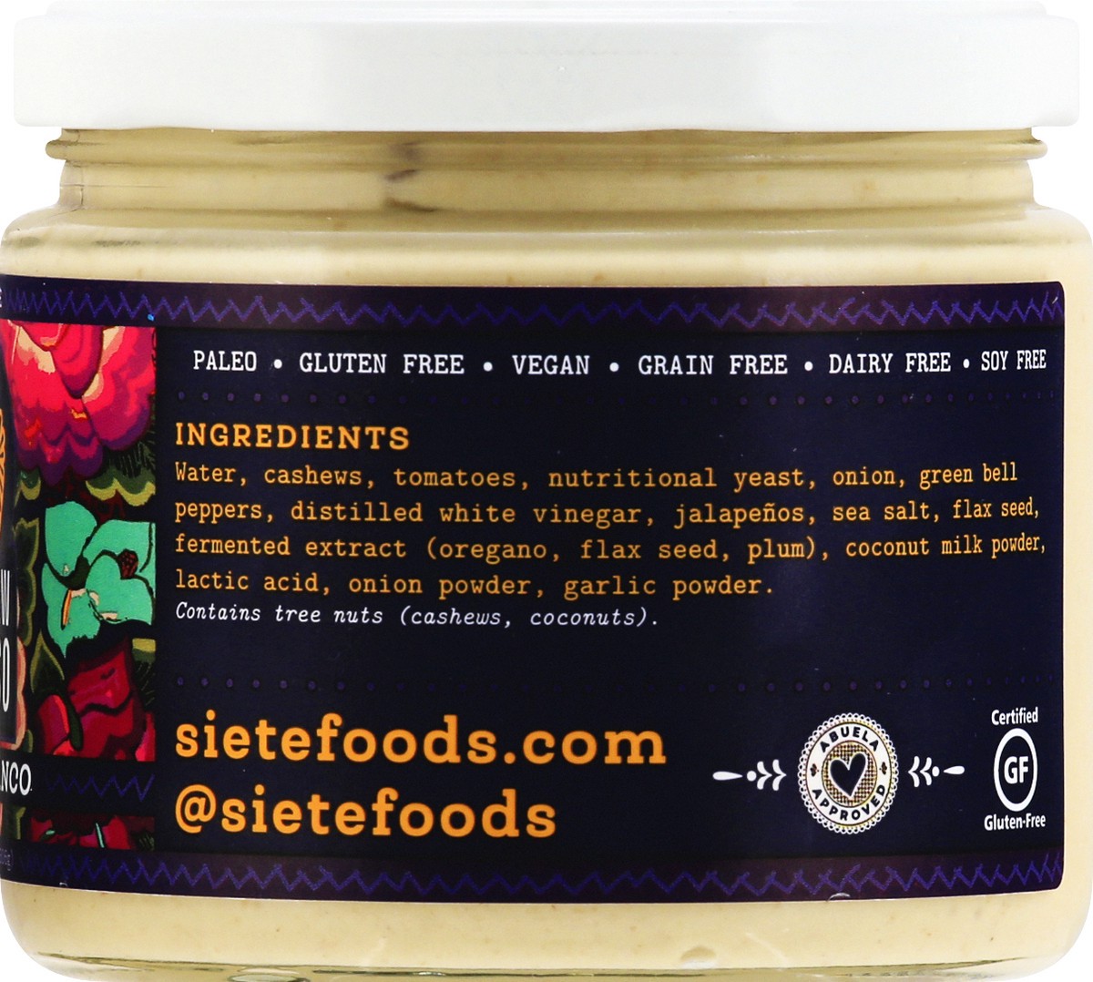 slide 8 of 9, Siete Dairy Free Spicy Blanco Cashew Queso 10.8 oz, 10.8 oz