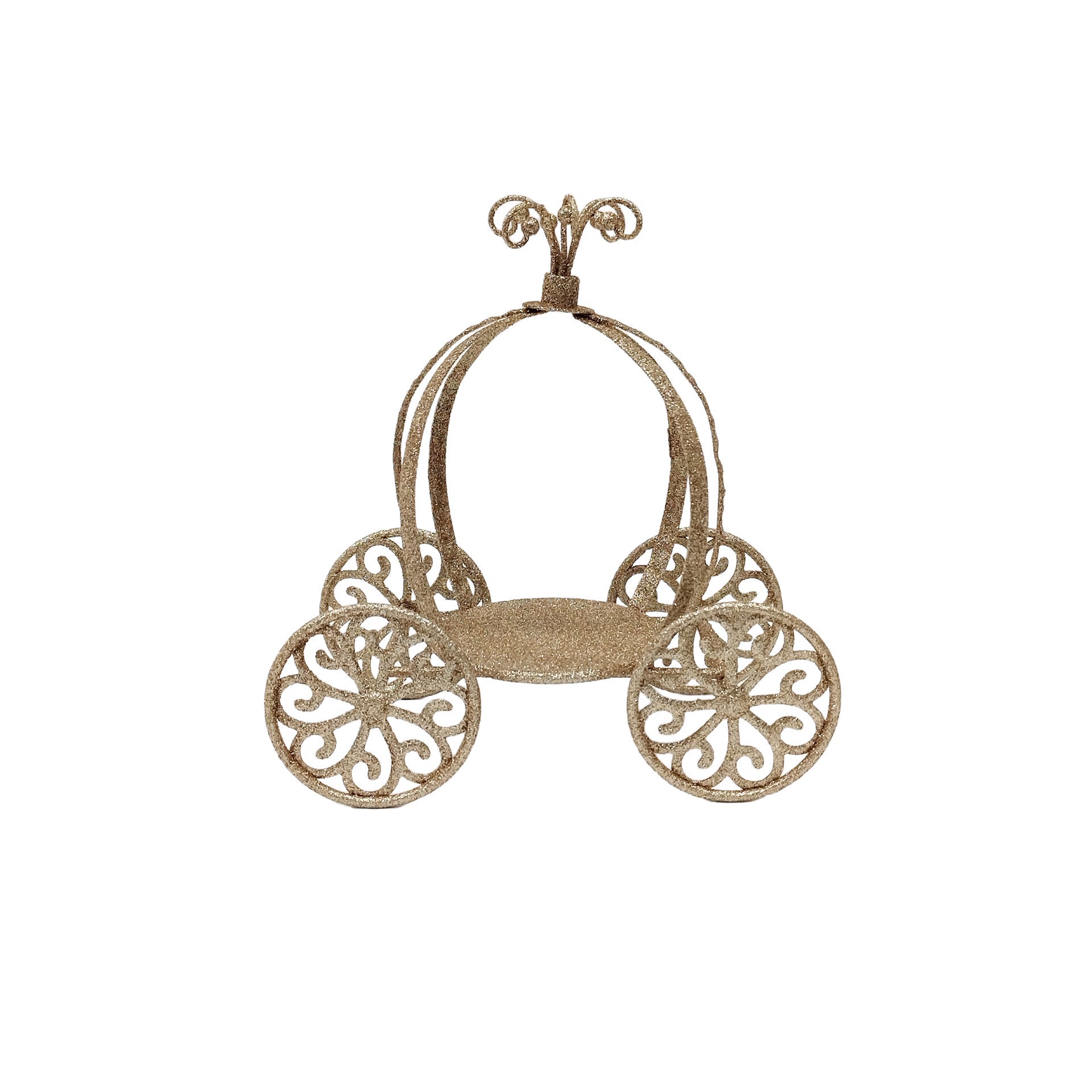 slide 2 of 2, 7.75" Gold Metal Pumpkin Cart Tabletop Decor By Ashland, 7.75 in