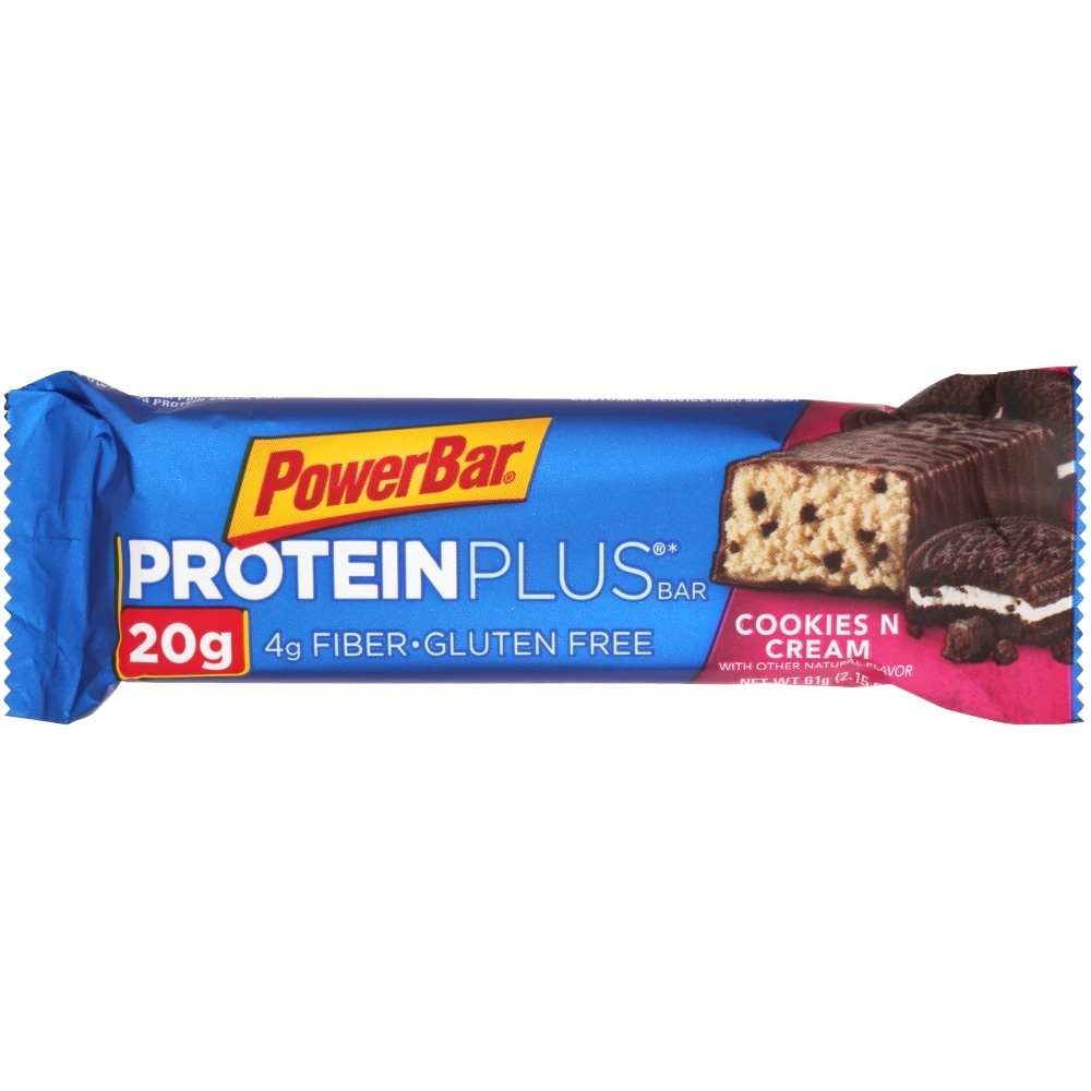 slide 1 of 6, PowerBar Protein Plus Bar, Cookies N Cream, 2.15 oz