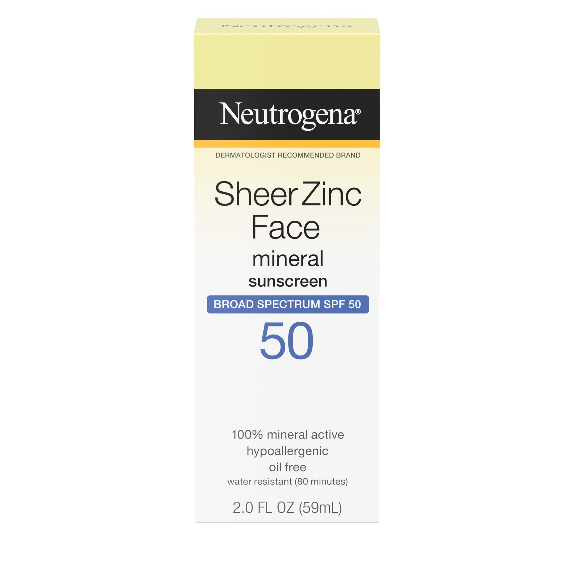 slide 5 of 10, Neutrogena Sheer Zinc Sunscreen Face Lotion - SPF 50, 2 fl oz