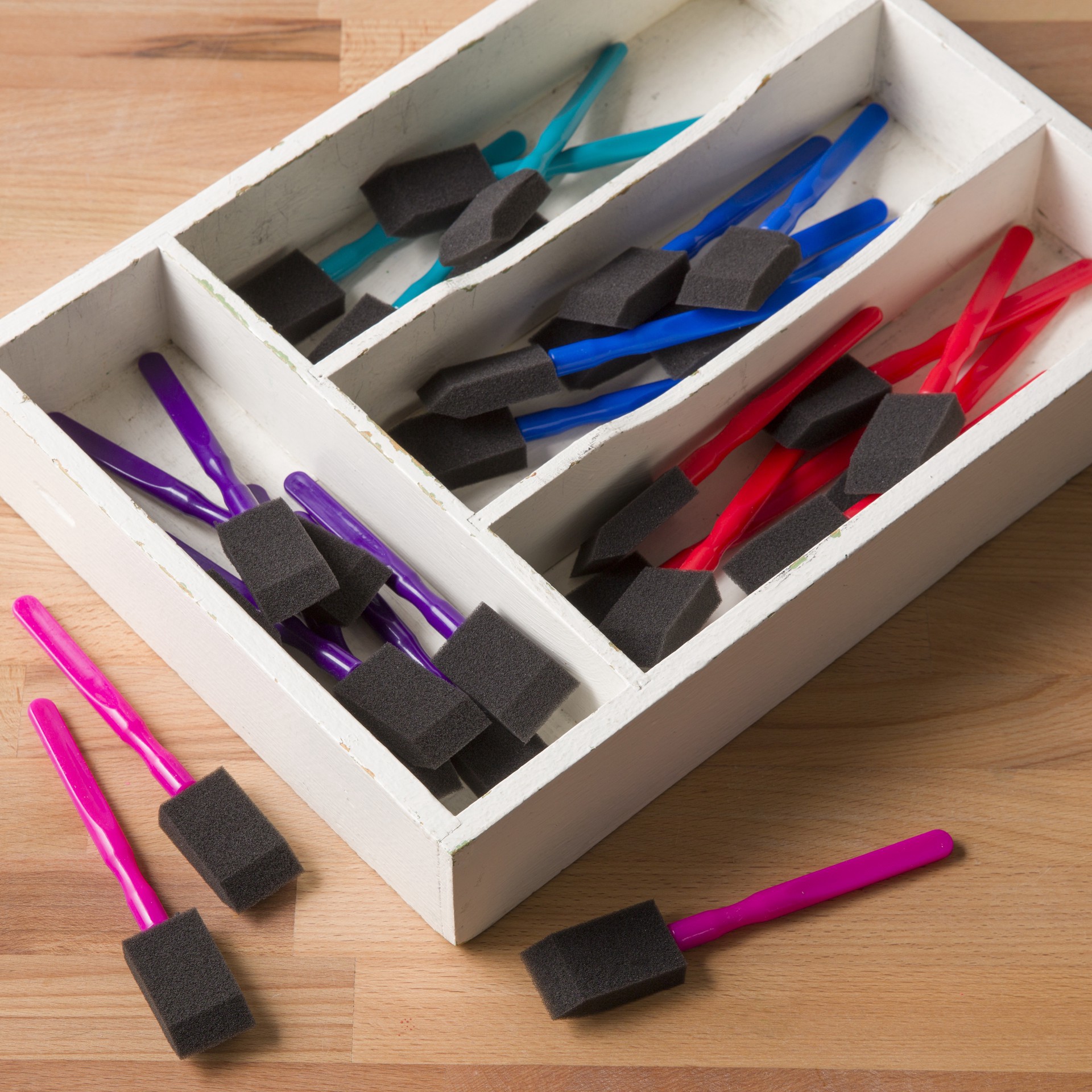 slide 2 of 4, 72 Piece 1" Foam Brush Set By Craft Smart, 72 ct