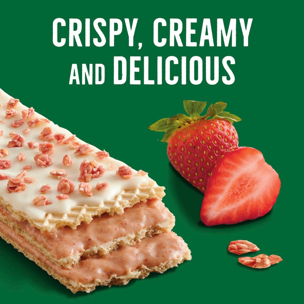 slide 3 of 6, Nature Valley Strawberry Crispy Creamy Wafer Bars, Made With Whole Grain, 5 Bars, 6.5 oz Box, 5 ct