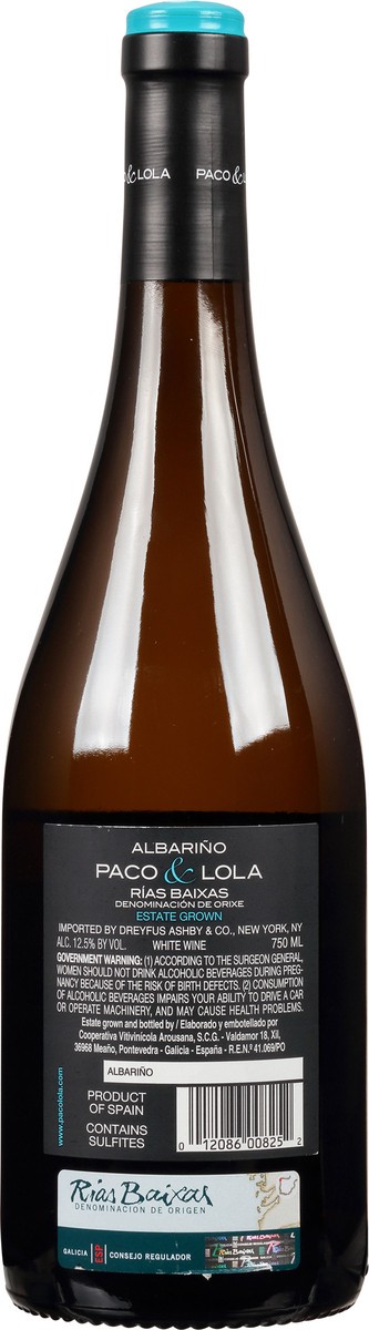 slide 7 of 9, Paco & Lola Rias Baixas D.O. Albarino 750 ml, 25.4 oz