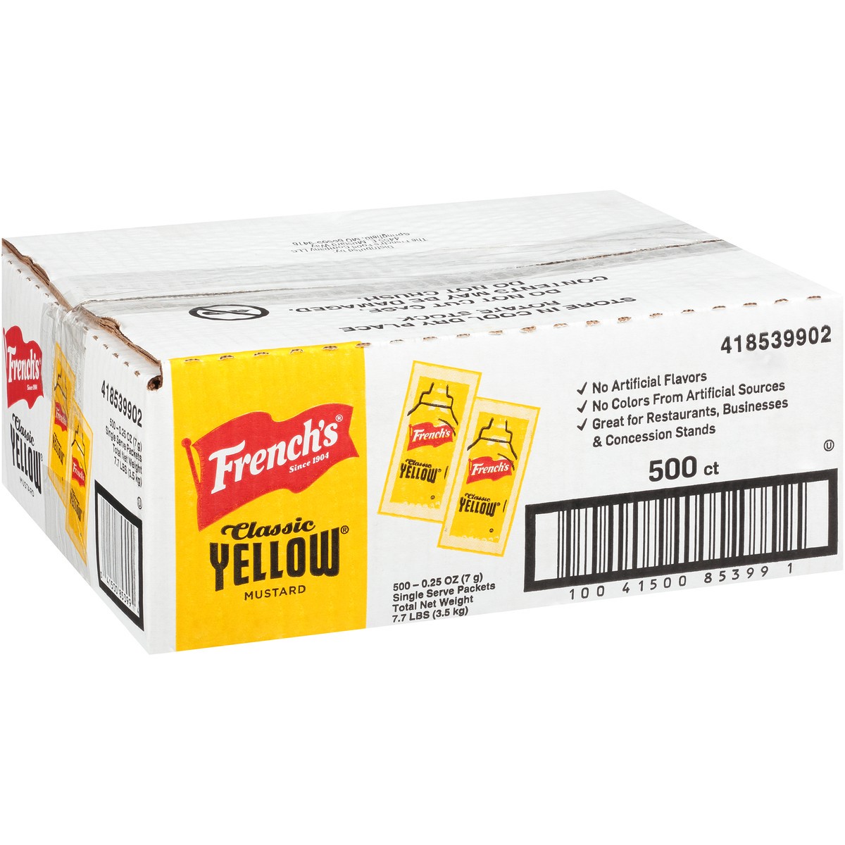 slide 8 of 14, French's Classic Yellow Mustard 500-0.25 oz. Packets, 7.7 lb