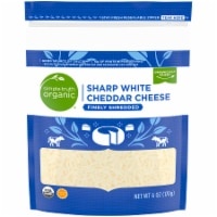 slide 1 of 1, Simple Truth Organic Finely Shredded Sharp White Cheddar Cheese, 6 oz