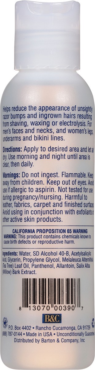 slide 6 of 9, B&C Skin Tight For Razor Bumps & Ingrown Hairs With Tea Tree Oil & Willow Bark Extract, 4 fl oz