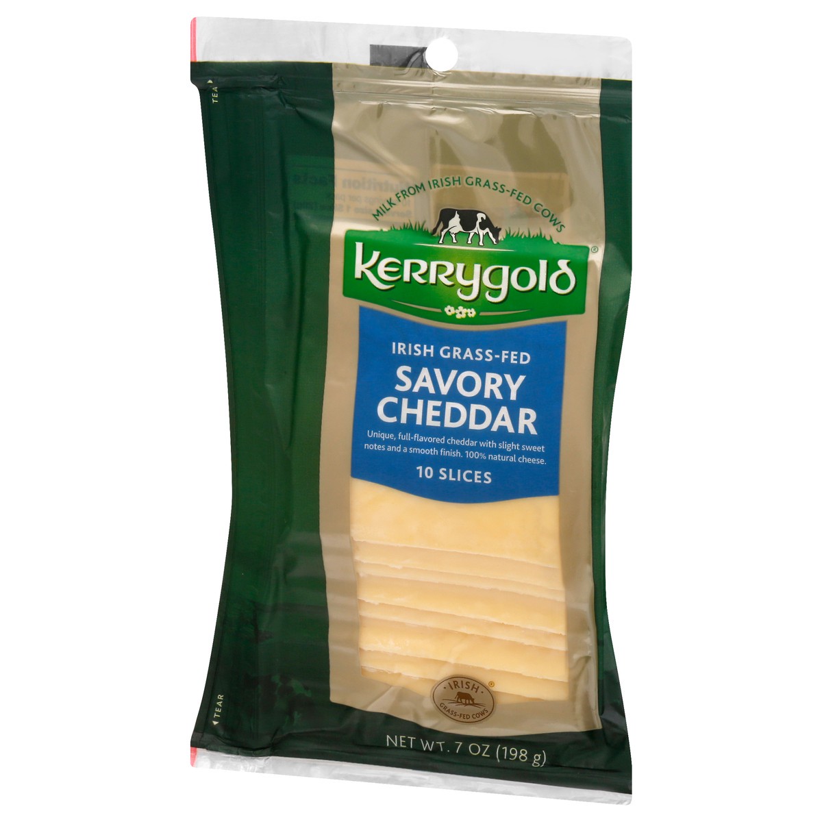 slide 6 of 9, Kerrygold Savory Cheddar Cheese Slice 10 ea, 10 ct