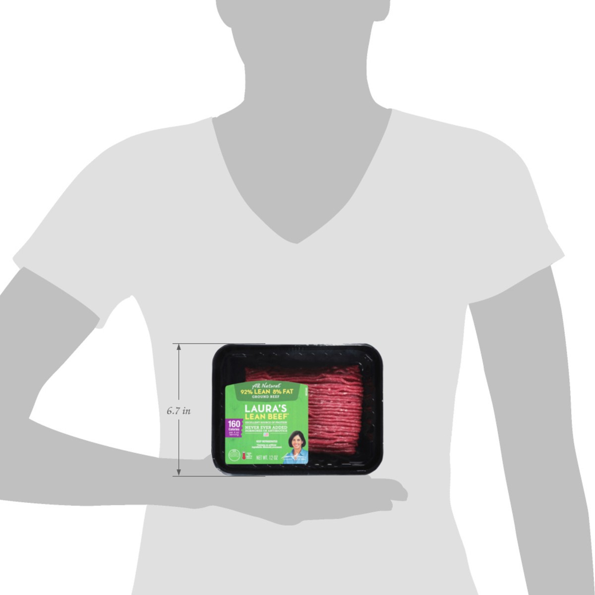 slide 10 of 13, 92% Lean Ground Beef Patties, 12 oz