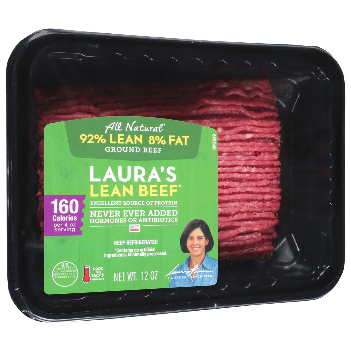 slide 2 of 13, 92% Lean Ground Beef Patties, 12 oz
