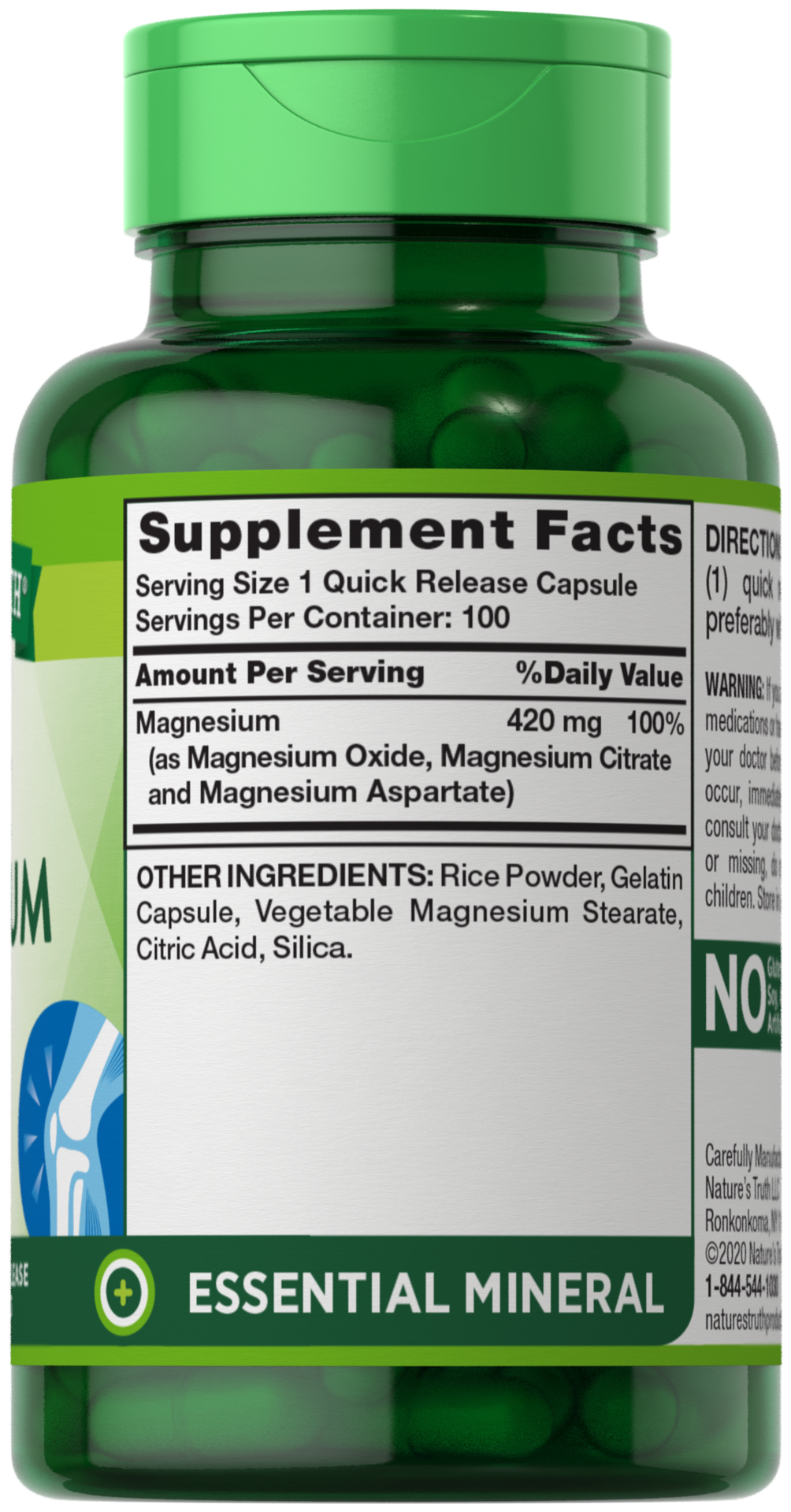 slide 4 of 4, Nature's Truth Triple Magnesium Complex, 100 ct