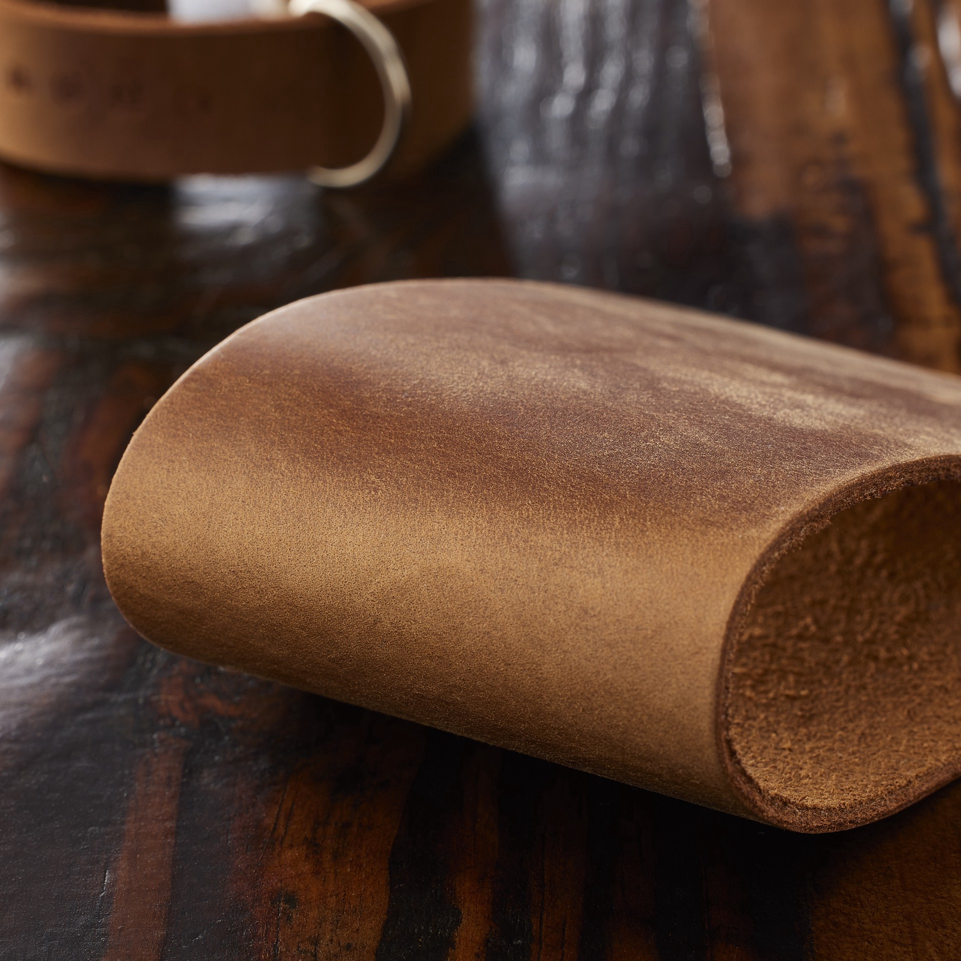 slide 4 of 4, Natural Genuine Leather Trim Piece By Artminds, 3.5 in x 9.1 in