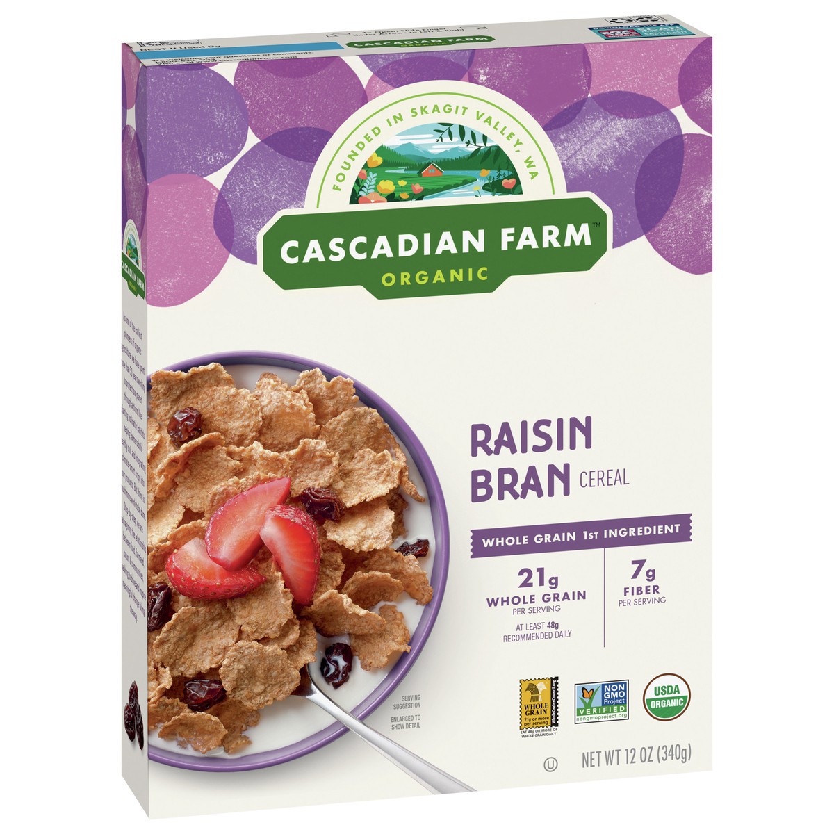 slide 10 of 13, Cascadian Farm Organic Raisin Bran Cereal, 12 oz, 12 oz