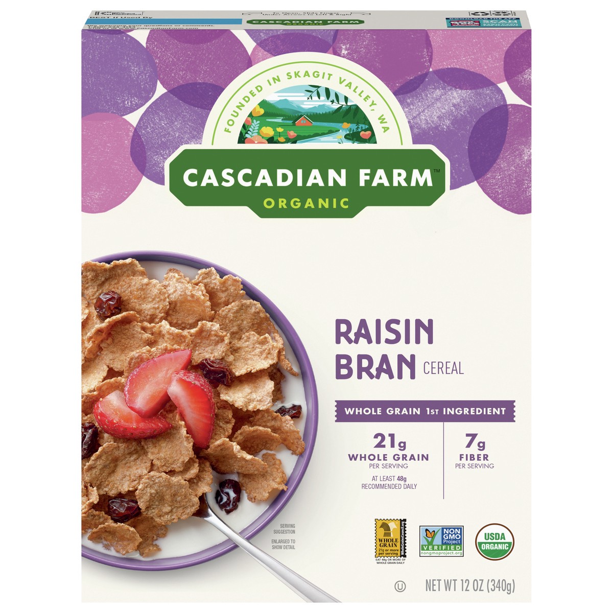 slide 8 of 13, Cascadian Farm Organic Raisin Bran Cereal, 12 oz, 12 oz