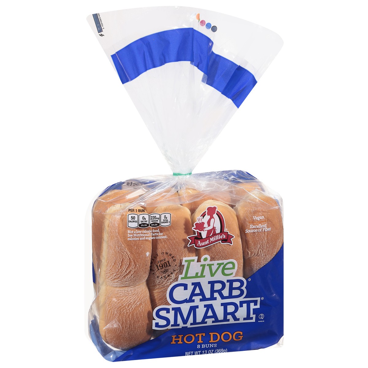 slide 3 of 9, Aunt Millie's Live Carb Smart Hot Dog Buns 8 ct, 8 ct