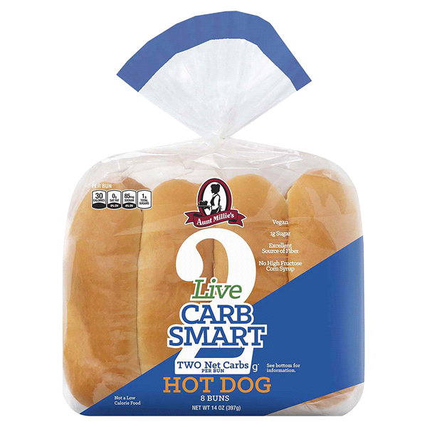 Aunt Millie's Live Carb Smart Hot Dog Buns 8 ct Shipt