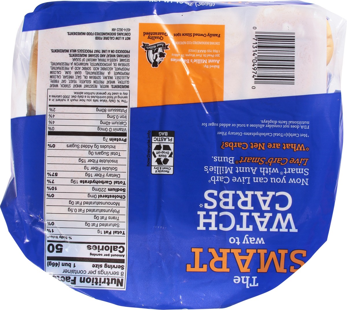 slide 5 of 9, Aunt Millie's Live Carb Smart Hot Dog Buns 8 ct, 8 ct