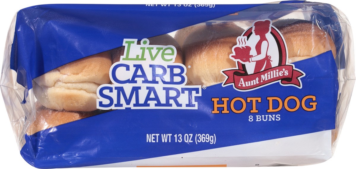 slide 2 of 9, Aunt Millie's Live Carb Smart Hot Dog Buns 8 ct, 8 ct