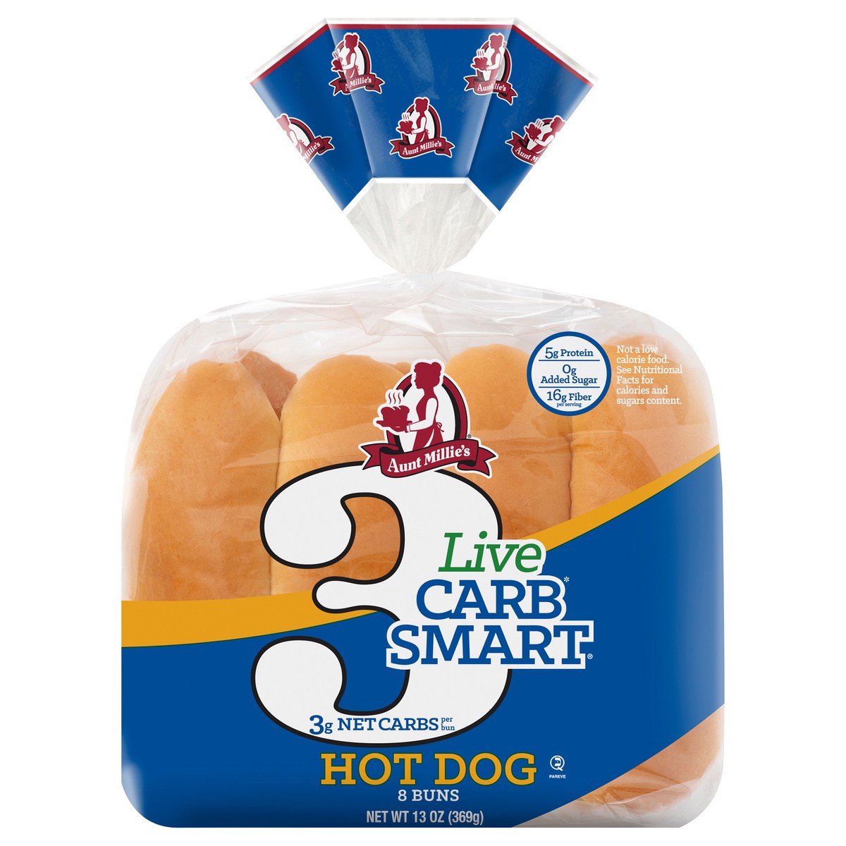 slide 1 of 9, Aunt Millie's Live Carb Smart Hot Dog Buns 8 ct, 8 ct