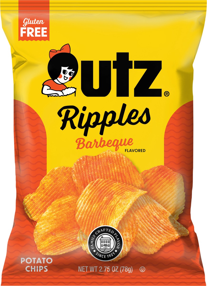 slide 3 of 7, Utz 2.75 oz Utz Ripples Barbeque Potato Chips, 2.75 oz