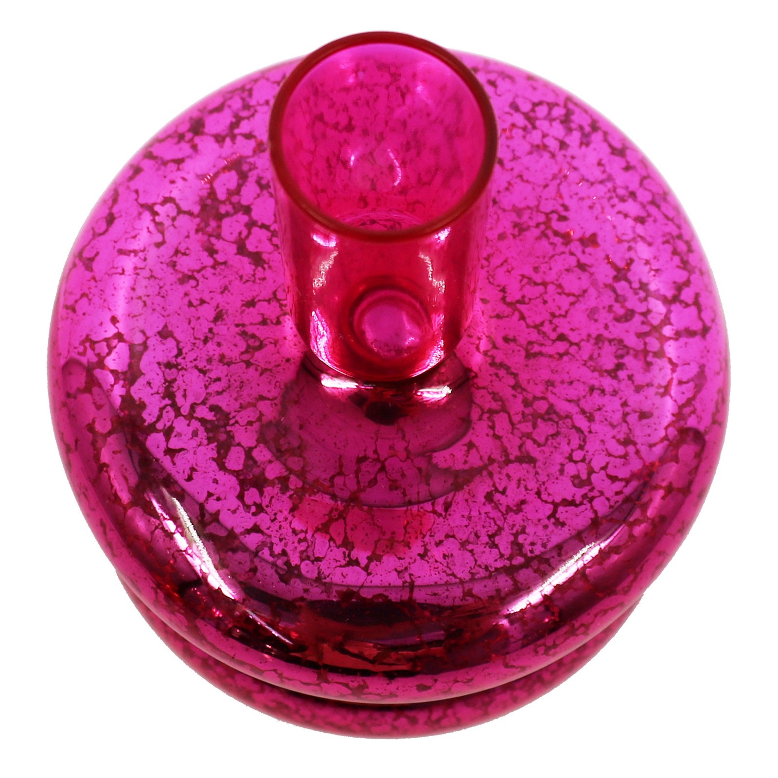 slide 3 of 3, 6" Dark Pink Mercury Glass Taper Candle Holder By Ashland, 4 in x 4 in x 6 in