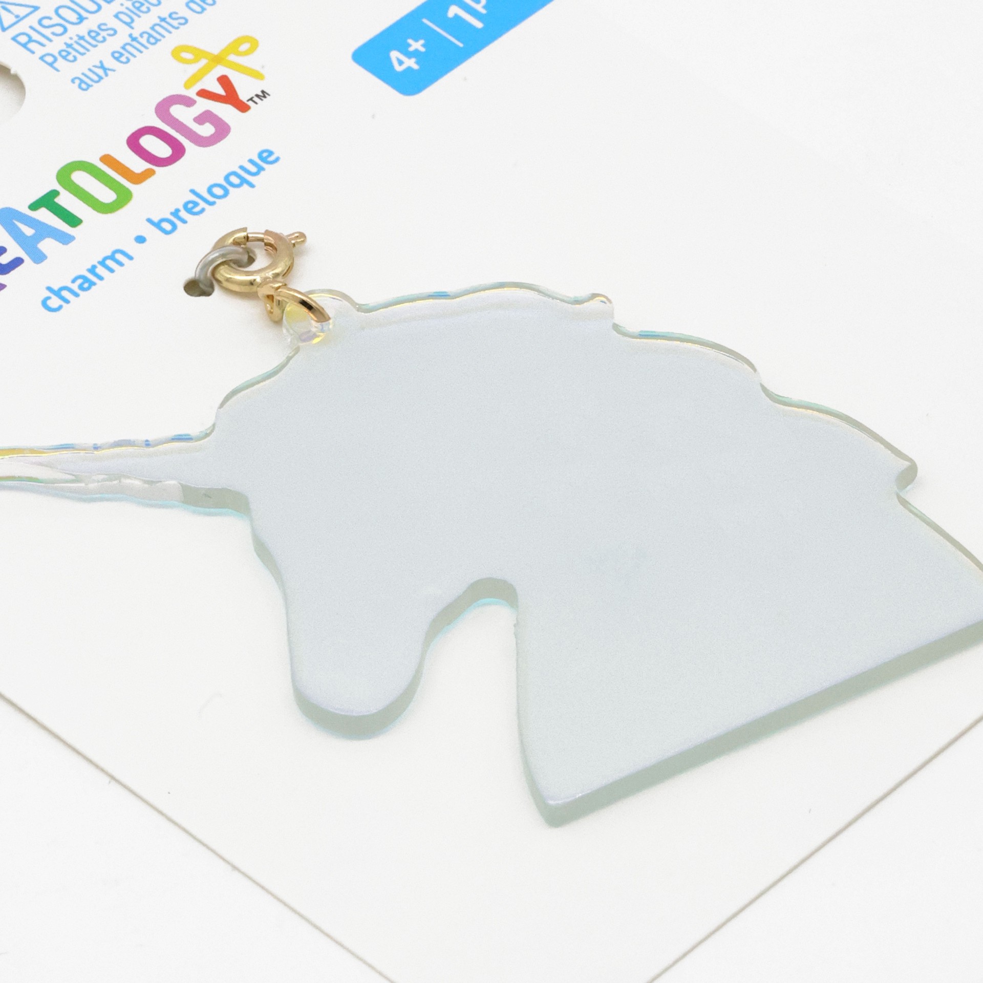 slide 3 of 3, Iridescent Unicorn Charm By Creatology, 1.93 in