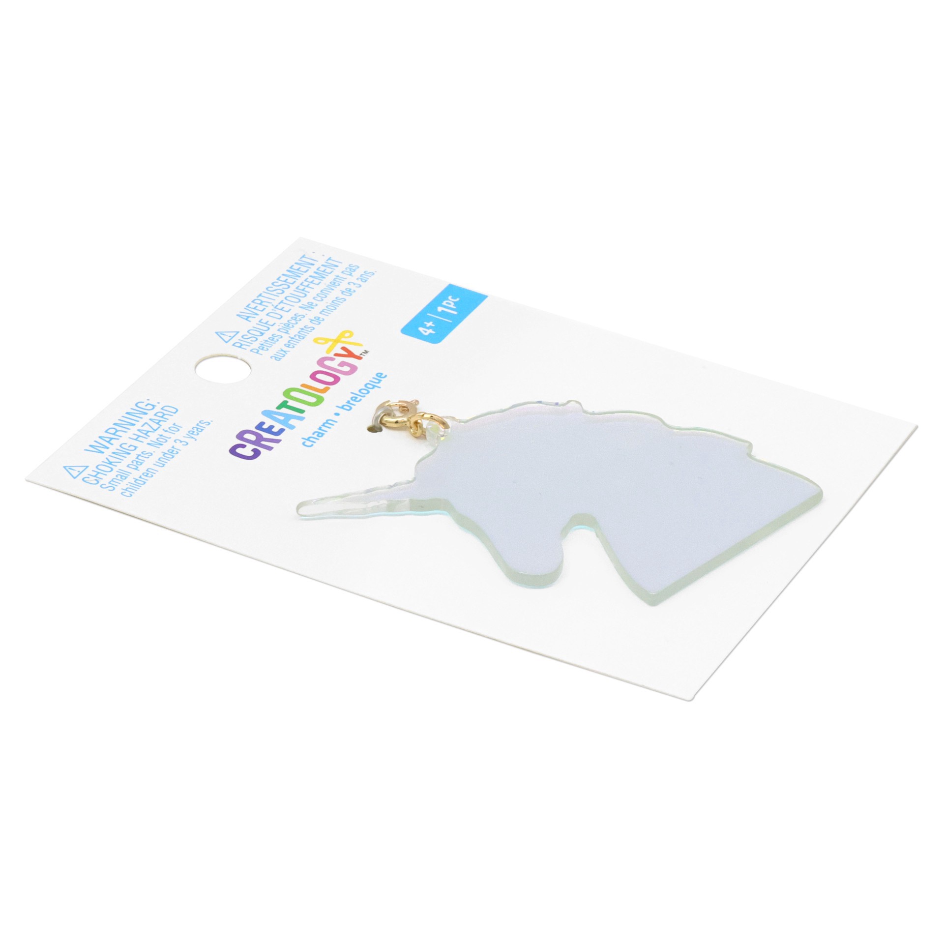 slide 2 of 3, Iridescent Unicorn Charm By Creatology, 1.93 in