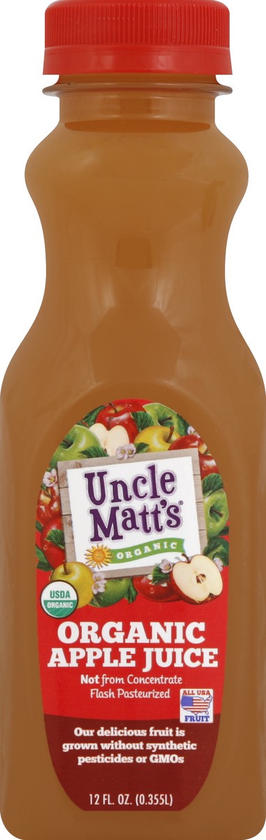 slide 4 of 4, Uncle Matt's Uncle Matts Juice Og2 Apple, 12 fl oz