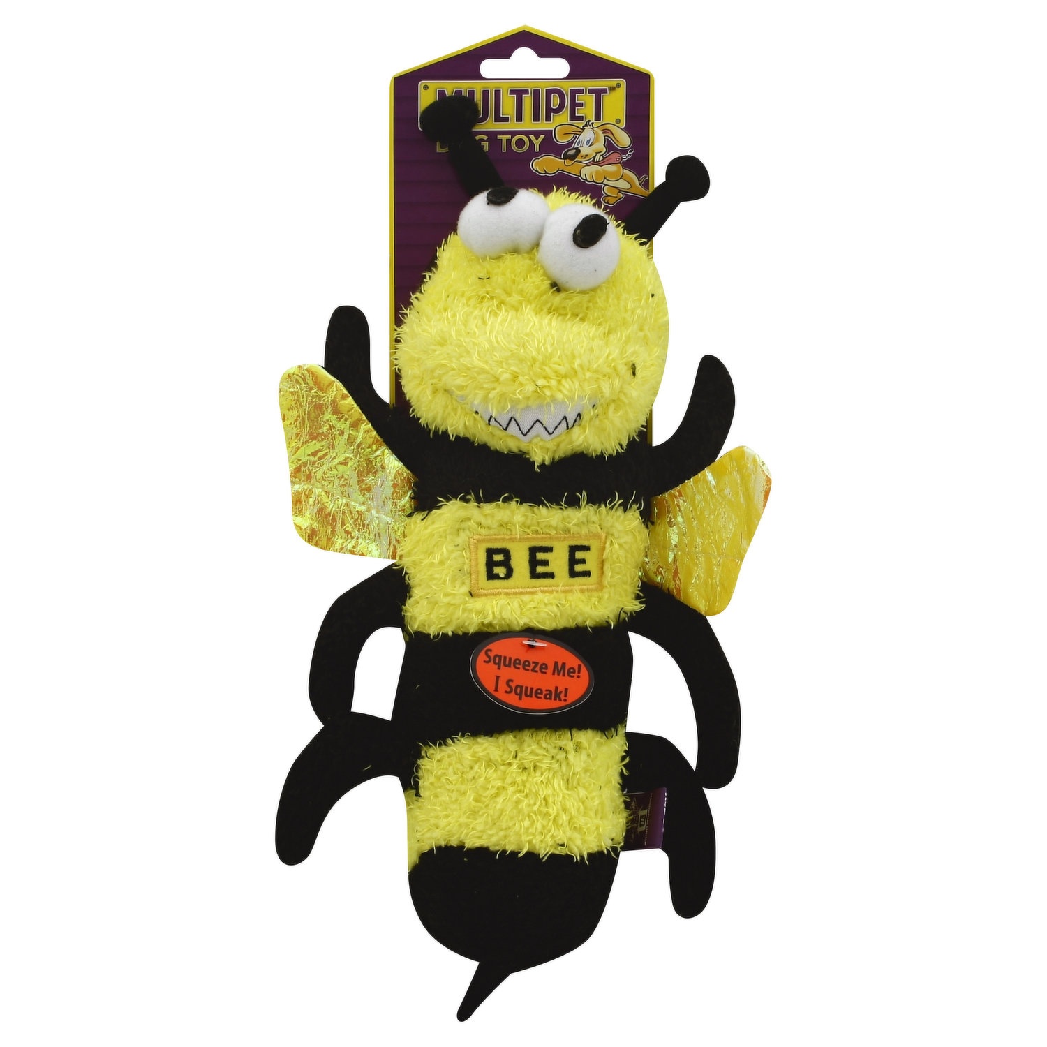 slide 1 of 2, Multipet Dog Toy Buzz Off Bee, 1 ct