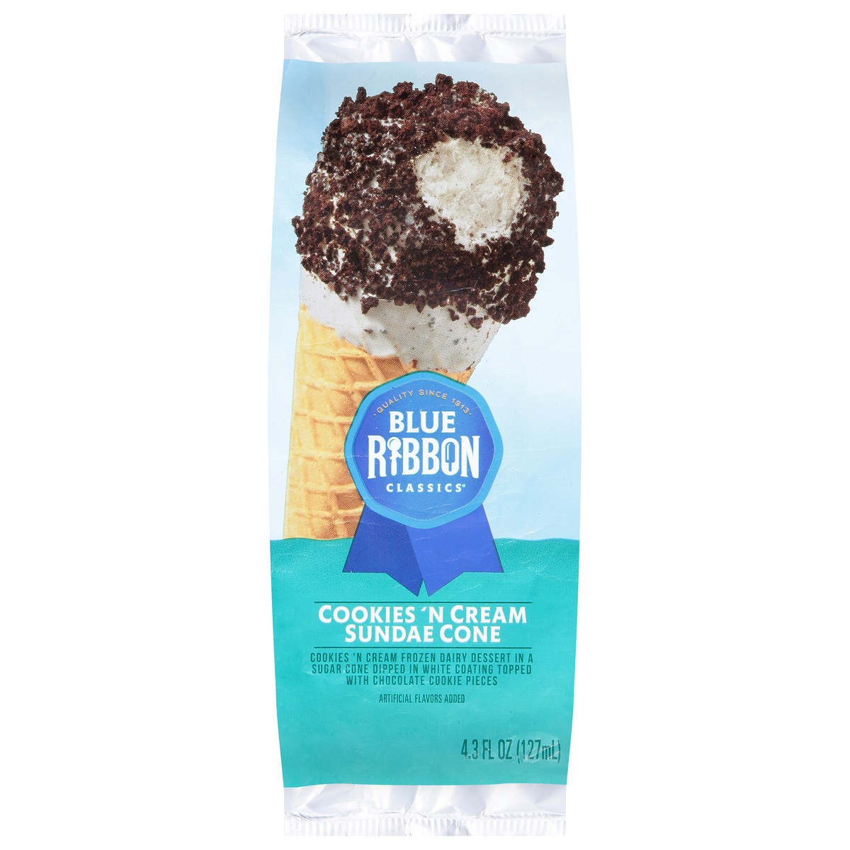 slide 10 of 13, Blue Ribbon Classics Cookies 'N Cream Sundae Cone 4.3 fl oz, 4.30 fl oz