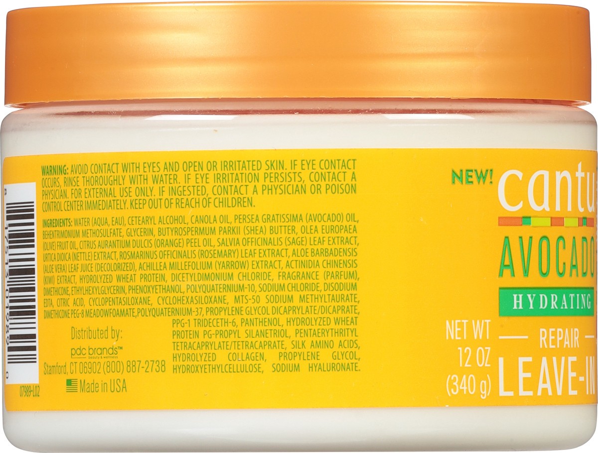slide 5 of 9, Cantu Hydrating Leave-In Avocado Repair Cream 12 oz, 12 oz