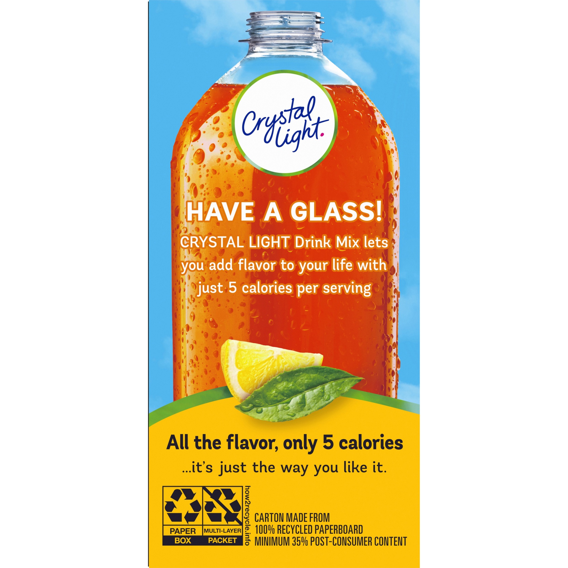 slide 8 of 10, Crystal Light Lemon Iced Tea Naturally Flavored Powdered Drink Mix On-the-Go-Packets, 10 ct