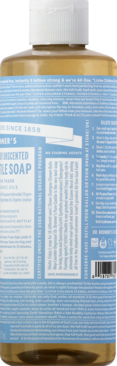 slide 2 of 9, Dr. Bronner's Baby 18-in-1 Hemp Pure-Castile Unscented Soap 16 fl oz, 16 oz