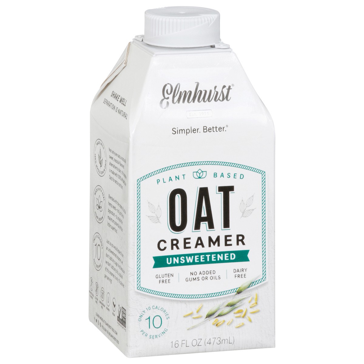 slide 8 of 9, Elmhurst Unsweetened Oat Creamer, 16 oz