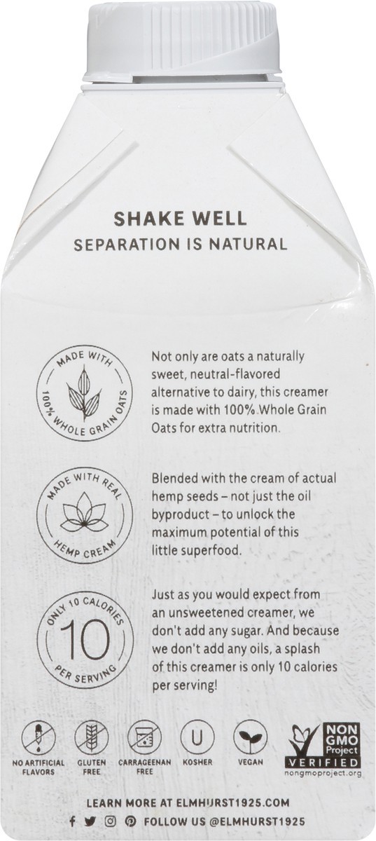slide 4 of 9, Elmhurst Unsweetened Oat Creamer, 16 oz