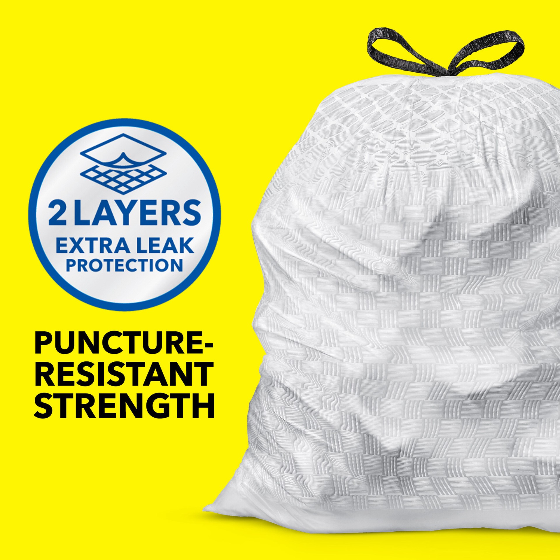 slide 3 of 5, Glad ForceFlex Tall Kitchen Drawstring Trash Bags, 13 Gallon, Fragrance Free, 100 Count, 100 ct