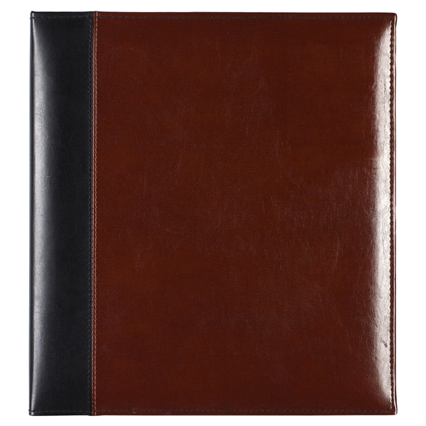 slide 1 of 1, Pinnacle Magnetic Two-Tone Black & Brown Photo Album, 1 ct