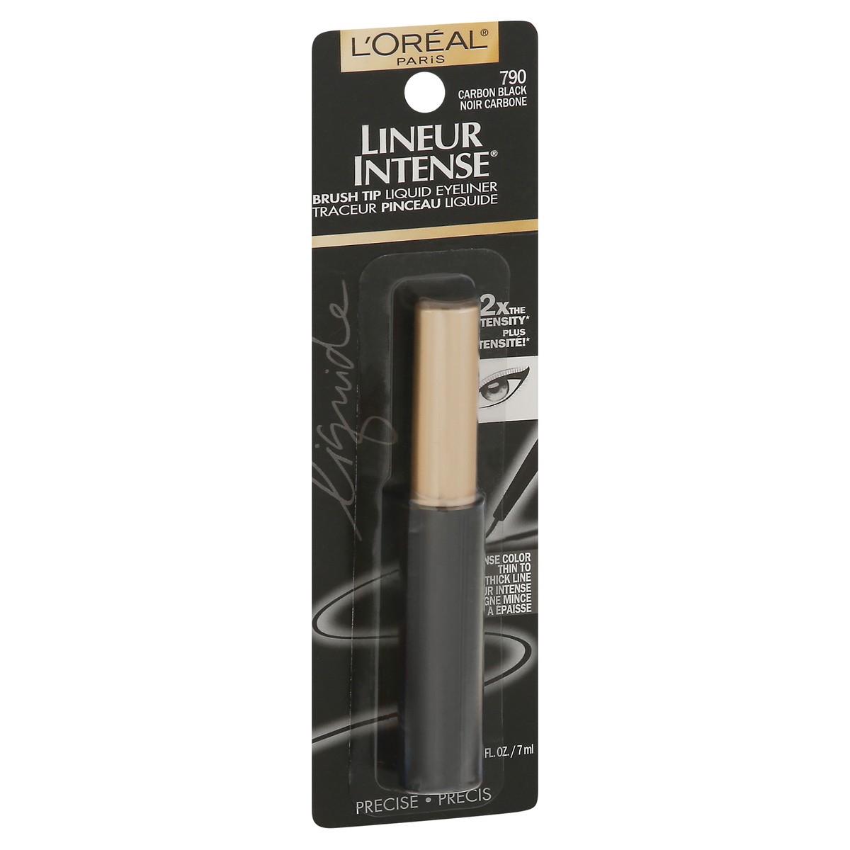 slide 7 of 9, L'Oréal Lineur Intense Carbon Black 790 Brush Tip Liquid Eyeliner 8.23 fl oz, 8.23 fl oz