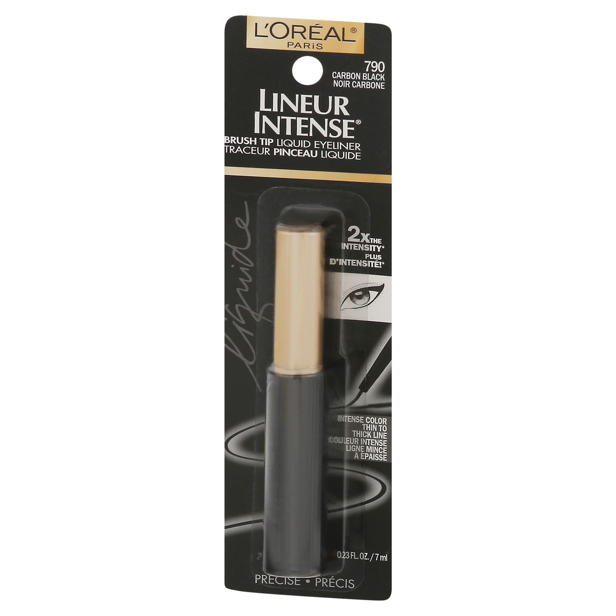 slide 5 of 9, L'Oréal Lineur Intense Carbon Black 790 Brush Tip Liquid Eyeliner 8.23 fl oz, 8.23 fl oz