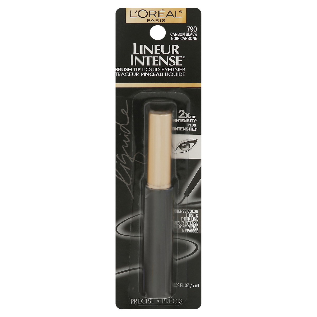 slide 1 of 9, L'Oréal Lineur Intense Carbon Black 790 Brush Tip Liquid Eyeliner 8.23 fl oz, 8.23 fl oz